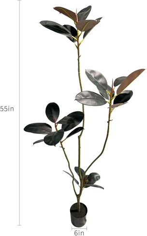 Artificial Rubber Tree 4.6ft Tall Fake Plants for Indoor, Fake Trees for Office Home Living Room Floor Patio Greening Porch Decor。 Living Room Floor Patio Greening Porch Decor in Kuwait
