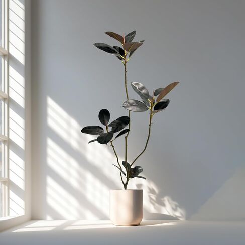 Artificial Rubber Tree 4.6ft Tall Fake Plants for Indoor, Fake Trees for Office Home Living Room Floor Patio Greening Porch Decor。 Living Room Floor Patio Greening Porch Decor in Kuwait