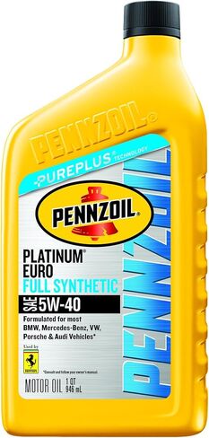 Pennzoil 550036272-6PK Platinum Euro SAE 0W-40 Full Synthetic Motor Oil - 1 Quart (Case of 6) in Saudi Arabia