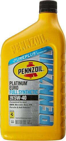 Pennzoil 550036272-6PK Platinum Euro SAE 0W-40 Full Synthetic Motor Oil - 1 Quart (Case of 6) in Saudi Arabia