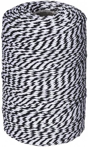 Black Twine String,Cotton Bakers Twine 656 Feet Cotton Cord Crafts Gift Twine String Christmas Holiday Twine in Saudi Arabia