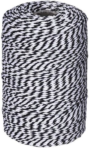 Black Twine String,Cotton Bakers Twine 656 Feet Cotton Cord Crafts Gift Twine String Christmas Holiday Twine in Saudi Arabia