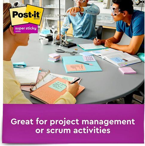 ورق ملاحظات معاد تدويره فائق الالتصاق من Post-it، 3x3 بوصة، 24 وسادة، 2x قوة الالتصاق، مجموعة Wanderlust، ألوان باستيل، ورق معاد تدويره بنسبة 30% (654-24NH-CP) in Saudi Arabia