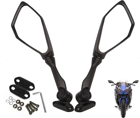 Rear view Convex Adjustment Mirrors for Kawasaki Ninja 250 300 400 ZX6R ZX636 EX250 300R 650 in Saudi Arabia
