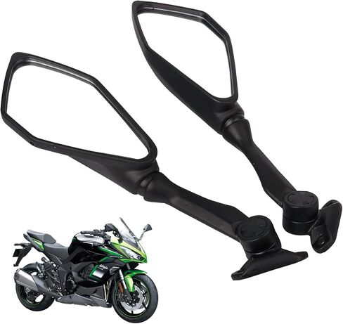 Rear view Convex Adjustment Mirrors for Kawasaki Ninja 250 300 400 ZX6R ZX636 EX250 300R 650 in Saudi Arabia
