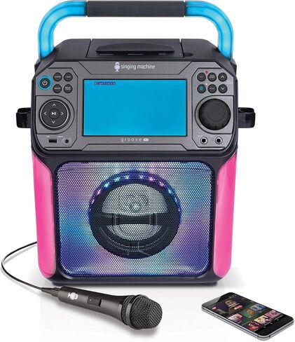 آلة الغناء STVG784BK Groove XL مشغل كاريوكي مع بلوتوث وتأثيرات تغيير الصوت، أسود in Kuwait