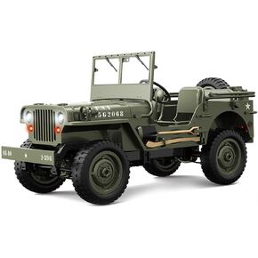 Yikeshu RC Rock Crawler 4x4 Truck Remote Truck Off Road Military RC Jeep Car Willys 1/10 مقياس RTR All Terrain 2.4 GHz HOPBY RC COPBY RC تمامًا للبالغين 15+
