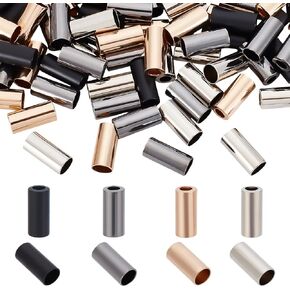 AHANDMaker 96pcs Bell Stopper 4 Colors Colde End Cap ، حبل الحبل المعدني أقفال قفل ، سدادة سدادة من أجل المجوهرات DIY صنع حقائب الظهر حبل الحبل