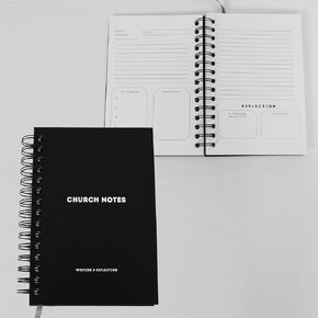 مجلة ملاحظات الكنيسة - دفتر Notebor Sermon & Podcast Christian - مجلة موجهة لكتابة النقاط الرئيسية وآيات الكتاب المقدس والملاحظات والتطبيق - فكرة هدية الرجال والنساء