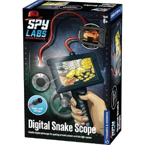 Thames & Kosmos Spy Labs Inc: Digital Snake Scope | لعبة المباحث للبنين والبنات الذين تتراوح أعمارهم بين 8+ | كاميرا بيريسكوب رقمية مرنة مقاس 26 بوصة للتحقيقات في التظاهر باللعب