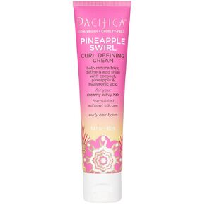 Pacifica Beauty, Pineapple Curls Curl Defining Cream, For Curly, Coily and Textured Hair Types, Fresh Pineapple Scent, With Hyaluronic Acid + Coconut Oil, Silicone Free, 100% Vegan and Cruelty Free