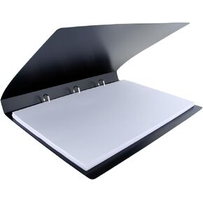 17x11 Binder Poly Panel Featuring a 2" Angle-D Ring Black