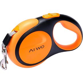 Retractable Dog Leash for Small Medium Dogs,16ft Dog Leash Retractable with Led Flashlight for Night Walking,Retractable Leash with Poop Bag Holder for Pet Upto 66 Lbs,No Tangle,Rechargeable