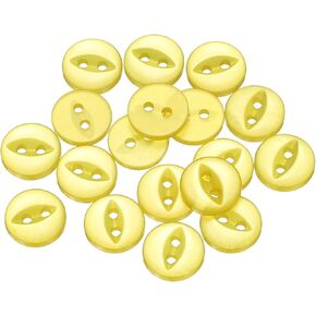 HARFINGTON 20pcs 24L Black Round Sewing Buttons 15mm 5/8" Resin 2-Hole Fish Eye Craft Replacement Button for Craft Pants Dress Skirt Clothing Fastener Buttons