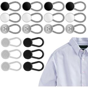 ouligay 18pcs طوق موسع قميص تمديدات طوق السراويل الزر بزر الموسع الموسع مجموعة الأزرار طوق الزر لقمصان اللباس الرجالي دعاوى بنطلون ، معطف ، قمصان ، قمصان