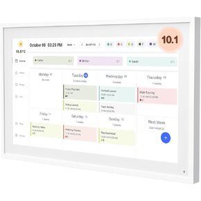 10.1 Inch Digital Calendar Planner & Smart Chore Chart, Full HD Interactive Touchscreen Display for Family Schedules - Include Desk Stand