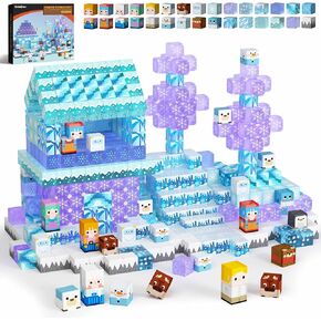 Gobidex 100pcs الكتل المغناطيسية لبناء الأطفال للبنات البالغة من العمر 3 سنوات ، والهدايا الحسية الجذعية ترقية للأميرة ، لعبة الأطفال المغناطيس للطفل