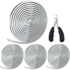 24 Ft 5/64" Round U Lead Came for Stained Glass, U Channel Lead U Hobby Came Stretcher, Stained Glass Projects Adds Strength & Structure Perfect for Small Glass Projects & Suncatchers