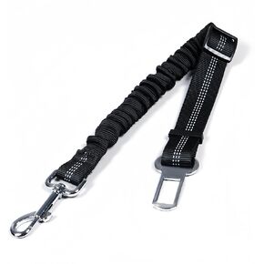 Dog Seat Belt for Car – Adjustable Safety Tether for Dogs, Secure Leash for Large and Small Breeds, Compatible with Car Seat Belt Buckle (Black)