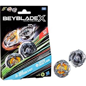 Beyblade X Gale Wyvern 3-60T & Sword Dran 3-80B Dual Pack Set with 2 Right-Spinning Tops; Battle Tops; Games/Toys for Boys & Girls 8+