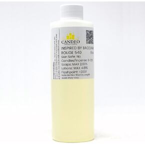 قرمزي سحق زيت العطر | مستوحاة من B.Accarat R.ouge 540 (8 أوقية زجاجة) | صنع الشموع ، بخاخات الغرفة ، معطرات السيارات ، ذوبان الشمع | Candeo Candle Supply | فثالات حرة ودعوة 65 متوافقة