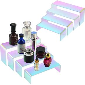 صناديق عرض أكريليك قزحيات ، مصنوعة يدويًا 10 أجهزة مكونة من مواقف الشاشة الأكريليك ، وقواعد قوس قزح ، ومواقف عرض ، ورفوف المعرض الأكريليك ، تقف على محفظة مجوهرات العطور المقتنيات in Kuwait