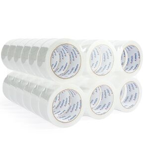 ADHES 2.6mil No Noise Packing Tape, 48mm x 50m, 6 Rolls, Heavy Duty Silent Packing Tape for Moving, Storage, and Packaging