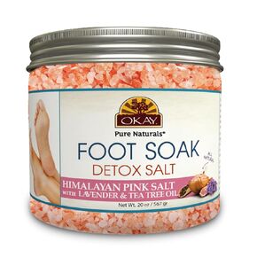 Okay Himalayan Pink Salt Foot Soak With & Tea Tree Oil, lavender, 20 Ounce