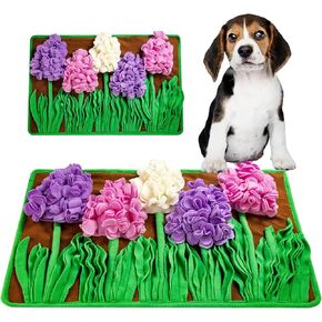 Snuffle Mats Flowerball Dog Sniffing Mat 23.62" x 15.75" Nosework Dog Food Mat Interactive Dog Snuffle Mat for Smell Training and Slow Eating 1PC
