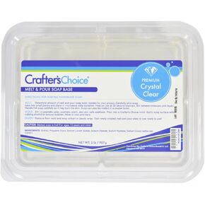 Crafter's Choice Premium Glycerin Melt and Pour Soap Base لمشاريع صنع الصابون ومشاريع صياغة DIY ، كتلة 2 رطل (Tussah Silk)