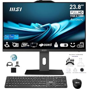 23.8 IPS FHD-Desktop ، جهاز كمبيوتر شخصي ، 20-cores Intel Core I7-14700 (حتى 5.4 جيجا هرتز) ، 16 جيجابايت DDR5 1TB NVME SSD سطح مكتب الكمبيوتر مع WIFI حامل قابل للتعديل 11 W/الملحقات