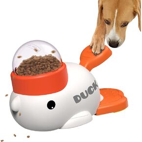 لعبة DOG Interactive Treat Dispenser ، لغز الطعام البطيء (أبيض)