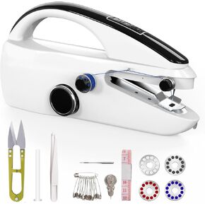 Handheld sewing machine, portable, mini sewing machine, easy to use, fast sewing speed, suitable for sewing clothes, fabric, DIY Home machine for beginners(Black)