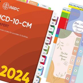 Index Tabs for AAPC Version ICD-10-CM 2025, Upgraded Complete Book Tabs Set (Book not Included), Color-Coded Tabs for Every Chapter with Code Ranges, Laminated & Waterproof & Repositionable