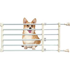 بوابة الكلاب القصيرة ، 14.2 "H بوابة جرو قابلة للتوسيع للمداخل 22-35.4" W لترتيب الضغط على أبواب الكلاب السلامة المنخفضة للضغط على السلالم Windows Gate White in Kuwait
