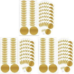 100 pcs خدش الملصقات Sitckers 2 بوصة دائرية لبطاقات الخدش اللاصقة لتذاكر اليانصيب ، DIY ، ألعاب بطاقة السحب (الذهب) (1 ، الذهب) (1)