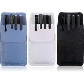 3pcs Pocket Protector Pu Leather Pen Pender Pocket Protectizer Pockets Pouch for Derts Lab Coats Pants PEN PRESTER SELPER