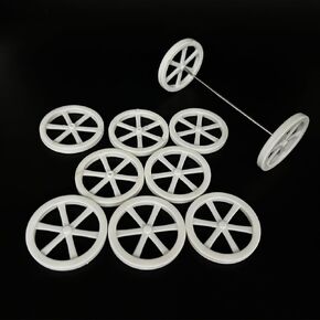 10pcs طراز لعبة عجلة 44 ملم لعبة سيارة مع 5pcs رمح محاور قضبان مستديرة ل Diy طراز Toy RC Car Truck Robot Parts (Black)
