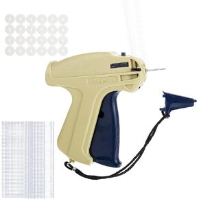 2 mm Thick Needle Stitch Tag Attacher Gun for Clothes & Accessories,Quick Clothing Fixer, Quilting Fixer Manual Sewing Machine Tool with 1000 Micro Fasteners and 96 Buttons (orange)