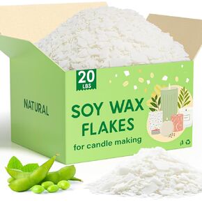 CHILLFLAME Soy Wax Flakes, Natural Candle Wax, Organic Soy Wax for Candle Making from Farm, No Harmless, Additives, and Pure (5 lb)