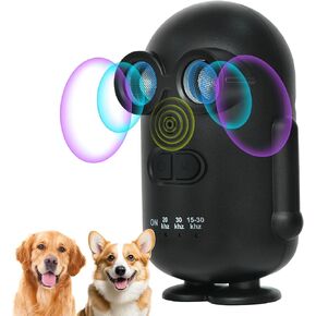 جهاز مكافحة النباح - 【2025 جديد】】】】】】 indoor/ourdoor utertrasonic dog bark ravent with 3 modes (50 apt range) ، safe and active للكلاب 10-130 رطلاً ،