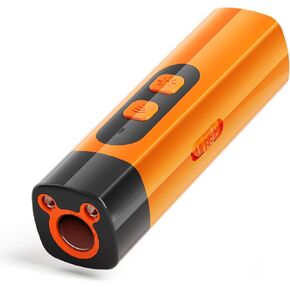 Anti Barking Device for Dogs - Ultrasonic Dog Bark Deterrent with Strobe Light, Rechargeable, 33ft Range, 3 Adjustable Frequencies - Safe & Humane Training Tool for Small, Medium, Large Dogs (Orange)