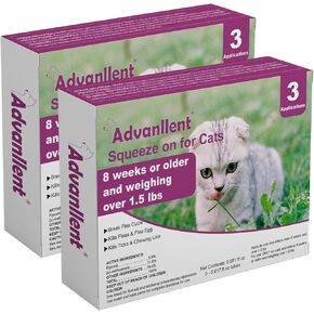 Flea and Tick Prevention for Cats, Flea and Tick Treatment for Cat Kitten, Flea & Tick Control, Over 1.5 Pounds, 6 Doses