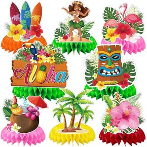JULMELON 8PCS Cinco De Mayo Party Decorations, Mexican Fiesta Table Decorations Honeycomb Centerpiece for Mexican Theme Taco Party Birthday Supplies Fiesta Taco Bar Party Decor