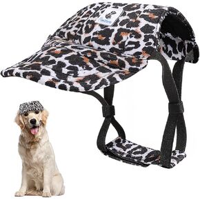 Pawaboo Dog Baseball Cap ، Dog Dog Sun Hat Dog Outdoor Sport Baseball Hat Cap Cap Visor Sunbonnet الزي للكلاب الصغيرة الكبيرة المتوسطة ، وفتحات أذن مرنة ، صغيرة ، زرقاء