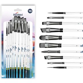 Bluebird 10 PCS Professional Artist Paint Brush مجموعة للوحات الأكريليك - فرش الطلاء الأكريلي in Kuwait