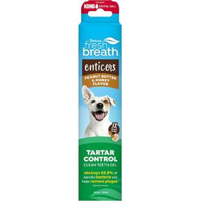 TropiClean Fresh Breath - Dog Toothpaste - Dog Teeth Cleaning Peanut Butter & Honey Flavor - Freshens Breath and Cleans Teeth - 2oz