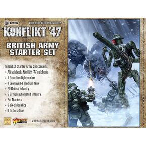 Warlord Games Konflict '47 مجموعة بريطانية الجيش بداية 1:56 الجدول العسكري Top Wargaming الطراز البلاستيكي Kit 451510601