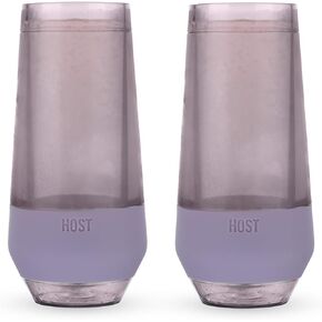 Host Champagne Freeze SteLless Breadlists ، مجموعة 9 أوقية من 2 ، أكواب تبريد الفريزر ، هدايا الفلوت المعزولة للنساء ، للميموسا ، بروسيكو ، شمببل ، ماربل