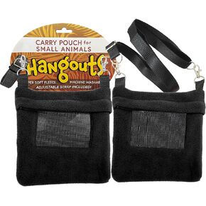 Exotic Nutrition Economy Carry Bonding Pouch (Black) - for Sugar Gliders, Squirrels, Marmosets, Hamsters, Rodents, Rats, Reptiles, & Other Small Pets